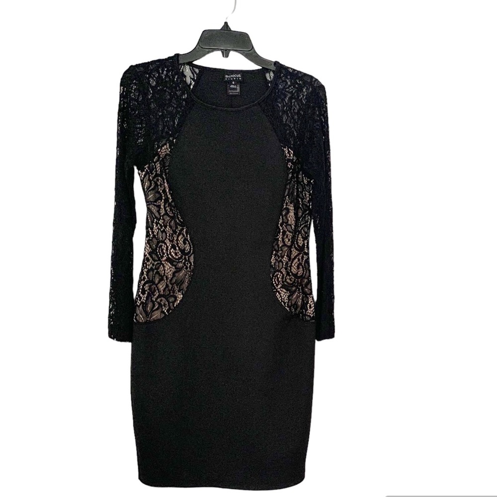 Enfocus Studio Black Lace Dress Size 6